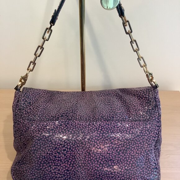 Tory Burch Purple and Gold Shoulder Bag - Picture 4 of 6